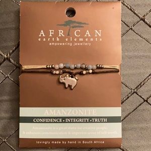African rhino bracelet Amanzonite earth elements